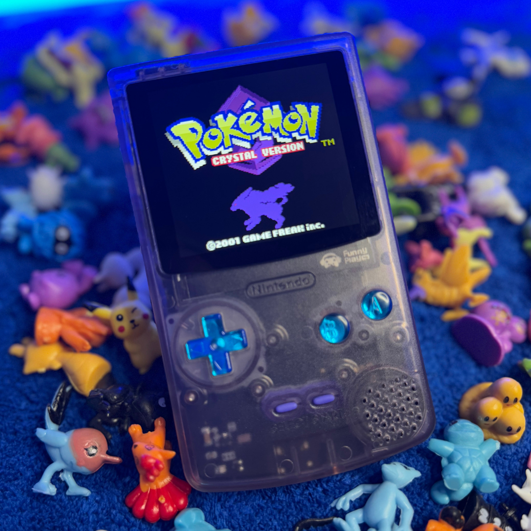 Funnyplaying Game boy color atomic purple labfifteen buttons ips screen